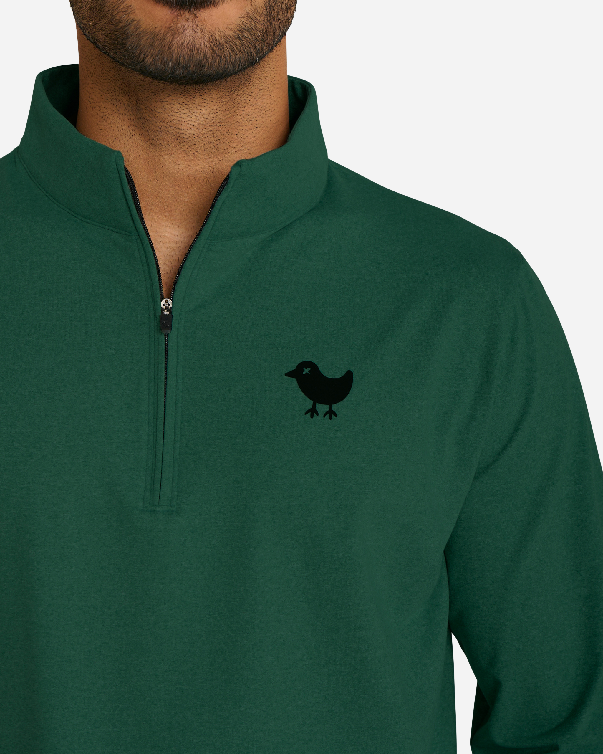 Evergreen Heather Quarterzip - Bad Birdie