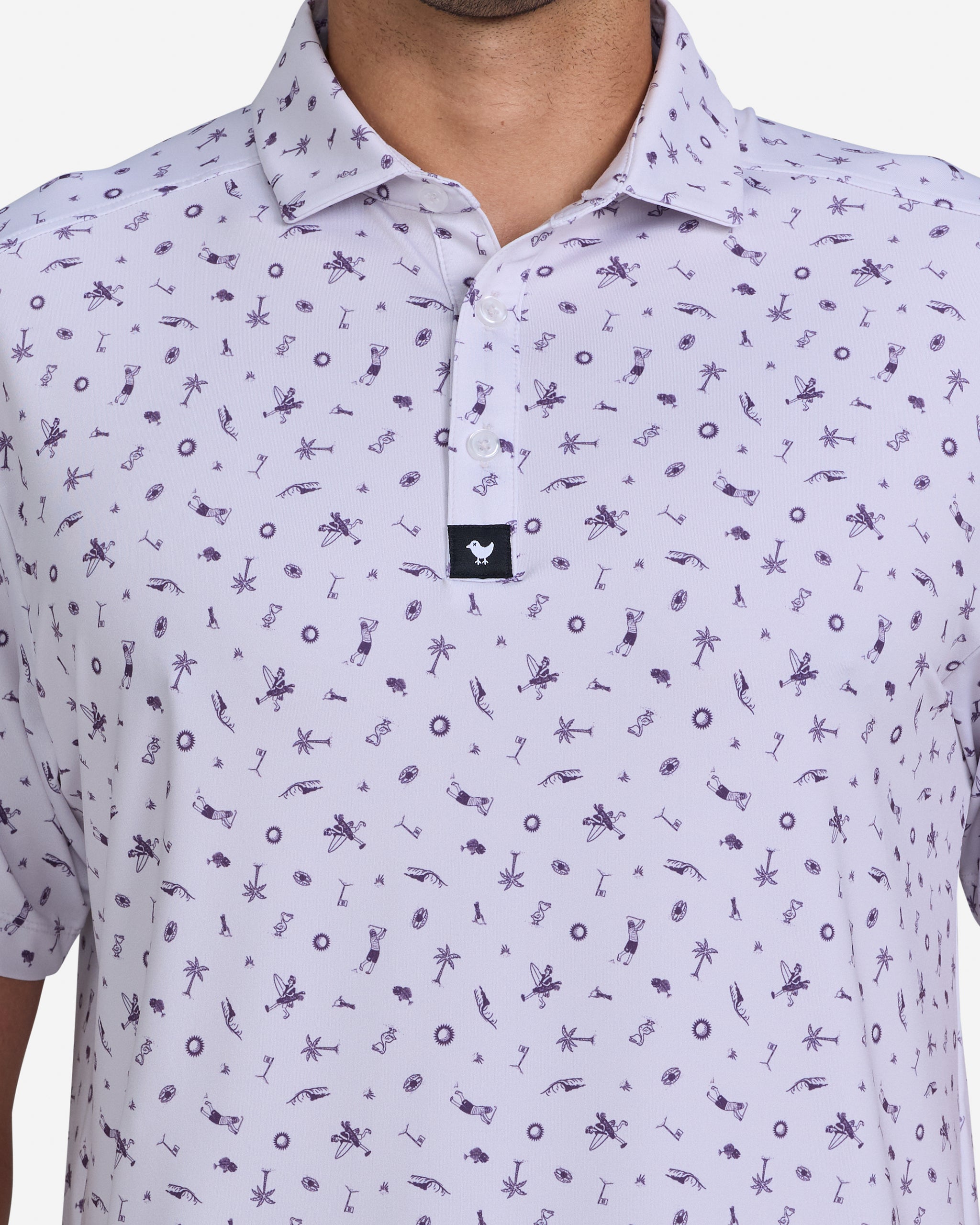 Sights & Rounds Lilac-Men's Polo-Bad Birdie