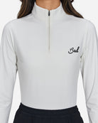 White Onyx Quarterzip-Women's Quarterzip-Bad Birdie